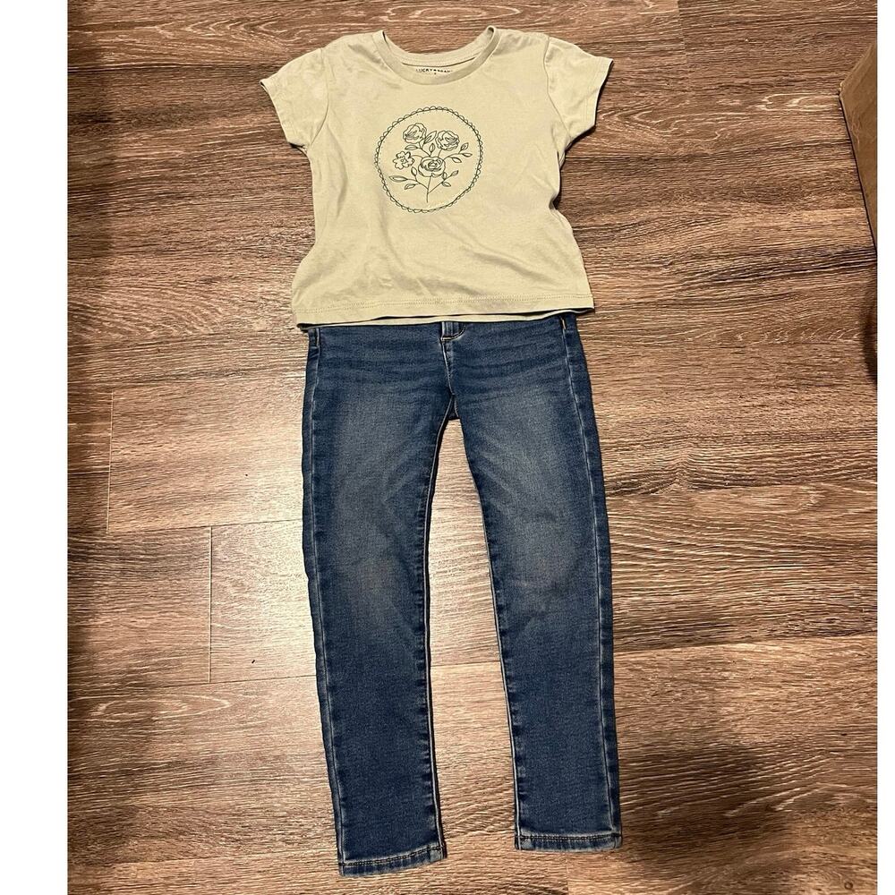 Girls Crewcuts Anywhere Jeans Lucky Brand T-Shirt Bundle Size 6